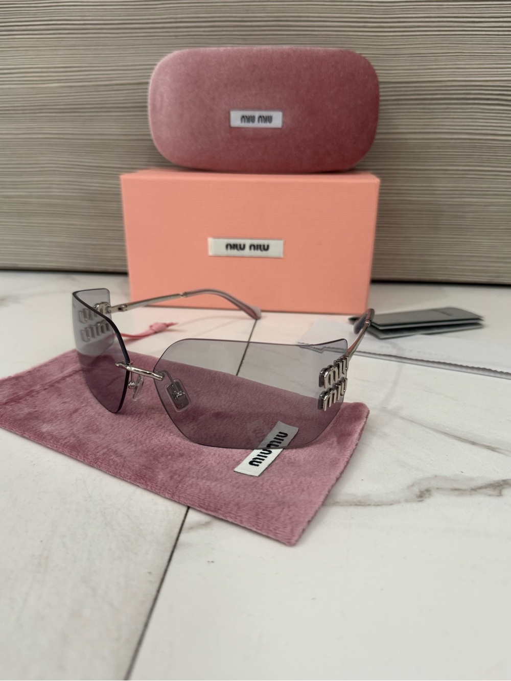 Miu Miu SMU 54YS Silver/Grey Sunglasses